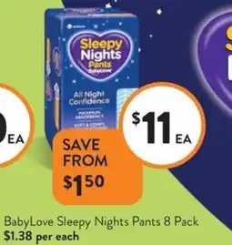 Foodworks Baby Love Sleepy Nights Pants offer