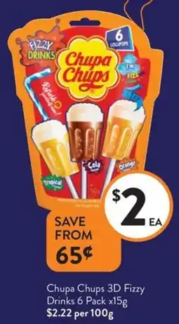 Foodworks Chupa Chups 3D Fizzy Drinks offer