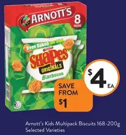 Foodworks Arnott's Kids Multipack Biscuits Selected Varieties offer