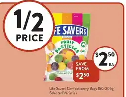 Foodworks Life Savers Confectionery Bags Selected Varieties offer