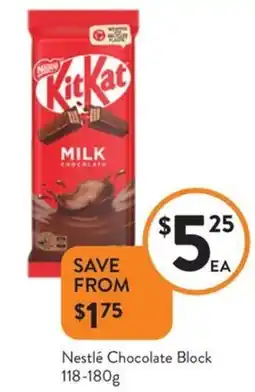 Foodworks Nestlé Chocolate Block offer