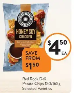 Foodworks Red Rock Deli Potato Chips Selected Varieties offer