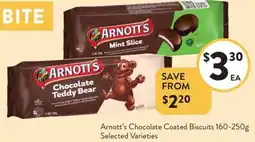 Foodworks Arnott's Chocolate Coated Biscuits Selected Varieties offer