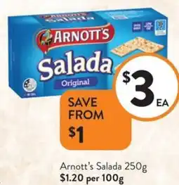 Foodworks Arnott's Salada offer