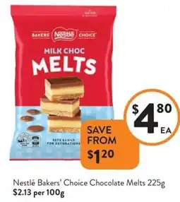 Foodworks Nestlé Bakers' Choice Chocolate Melts offer