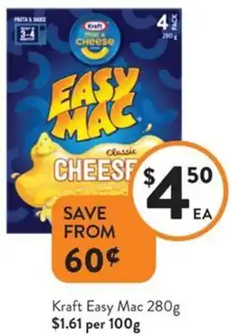 Foodworks Kraft Easy Mac offer