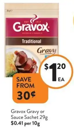 Foodworks Gravox Gravy or Sauce Sachet offer