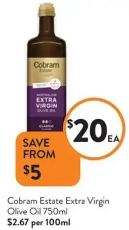 Foodworks Cobram Estate Extra Virgin Olive Oil offer