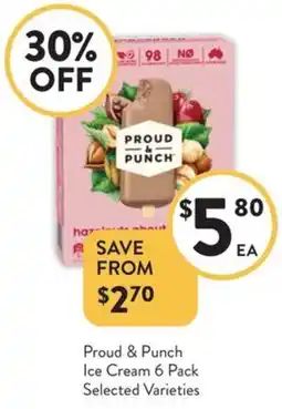 Foodworks Proud & Punch Ice Cream Selected Varieties offer