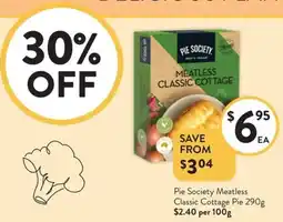 Foodworks Pie Society Meatless Classic Cottage Pie offer