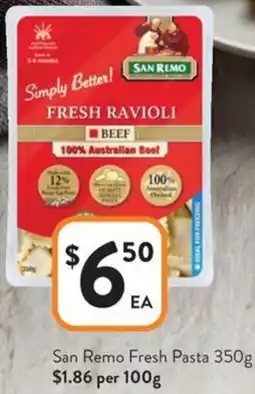 Foodworks San Remo Fresh Pasta offer