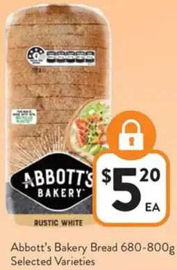 Foodworks Abbott's Bakery Bread offer