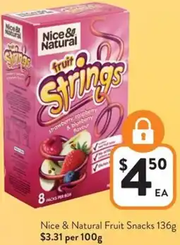 Foodworks Nice & Natural Fruit Snacks offer