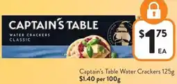 Foodworks Captain's Table Water Crackers offer