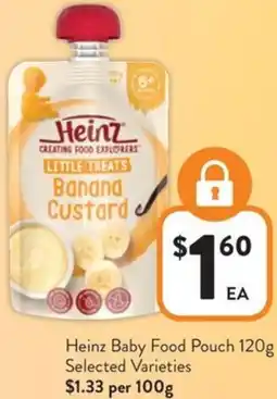 Foodworks Heinz Baby Food Pouch offer