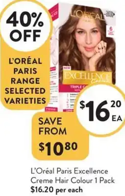 Foodworks L'Oréal Paris Excellence Creme Hair Colour offer