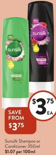 Foodworks Sunsilk Shampoo or Conditioner offer