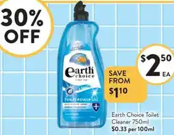 Foodworks Earth Choice Toilet Cleaner offer