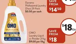 Foodworks OMO Laundry Liquid or Powder offer