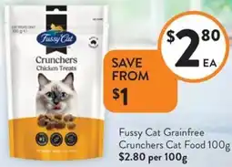 Foodworks Fussy Cat Grainfree Crunchers Cat Food offer