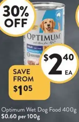 Foodworks Optimum Wet Dog Food offer
