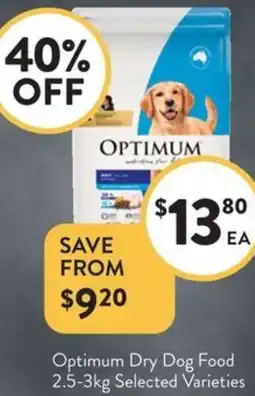 Foodworks Optimum Dry Dog Food offer