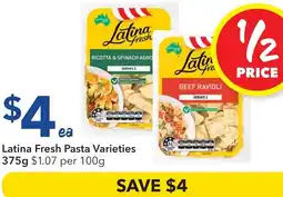Ritchies Latina Fresh Pasta Varieties offer