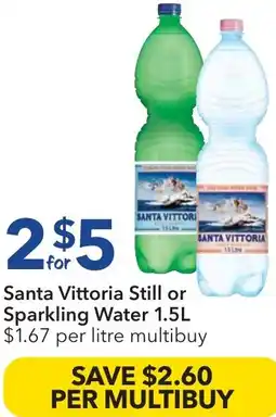 Ritchies Santa Vittoria Still or Sparkling Water offer