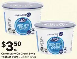 Ritchies Community Co Greek Style Yoghurt offer