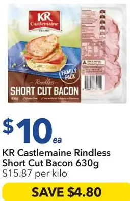 Ritchies KR Castlemaine Rindless Short Cut Bacon offer