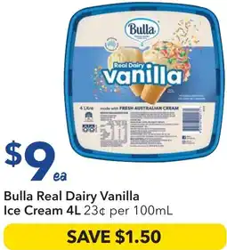 Ritchies Bulla Real Dairy Vanilla Ice Cream offer