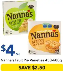 Ritchies Nanna's Fruit Pie Varieties offer