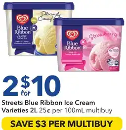 Ritchies Streets Blue Ribbon Ice Cream Varieties offer