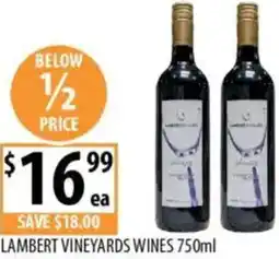 Supabarn Lambert vineyards wines offer