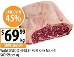 Supabarn Wagyu scotch fillet portions offer