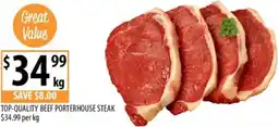 Supabarn Top-quality beef porterhouse steak offer