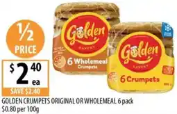 Supabarn Golden crumpets original or wholemeal offer