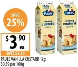 Supabarn Pauls vanilla custard offer