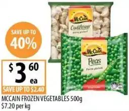 Supabarn Mccain frozen vegetables offer