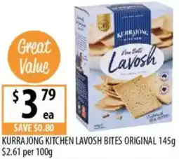 Supabarn Kurrajong kitchen lavosh bites original offer