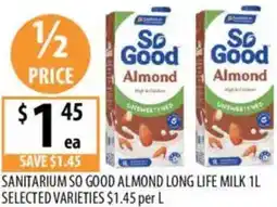 Supabarn Sanitarium so good almond long life milk offer