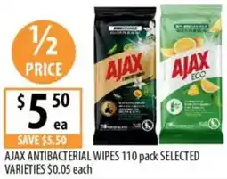 Supabarn Ajax antibacterial wipes selected varieties offer