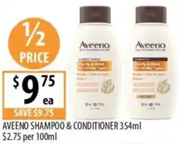 Supabarn Aveeno shampoo & conditioner offer