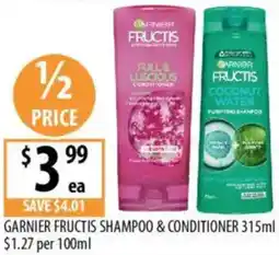 Supabarn Garnier fructis shampoo & conditioner offer