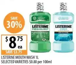 Supabarn Listerine mouth wash selected varieties offer