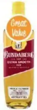 Supabarn Bundaberg extra smooth red rum offer