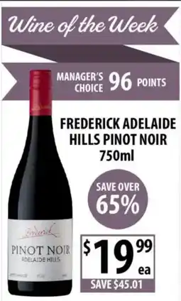 Supabarn Frederick adelaide hills pinot noir offer