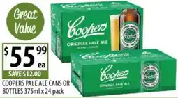 Supabarn Coopers pale ale cans or bottles offer