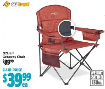 Anaconda Oztrail getaway chair offer