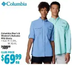 Anaconda Columbia men's & women's bahama pfg shirts offer